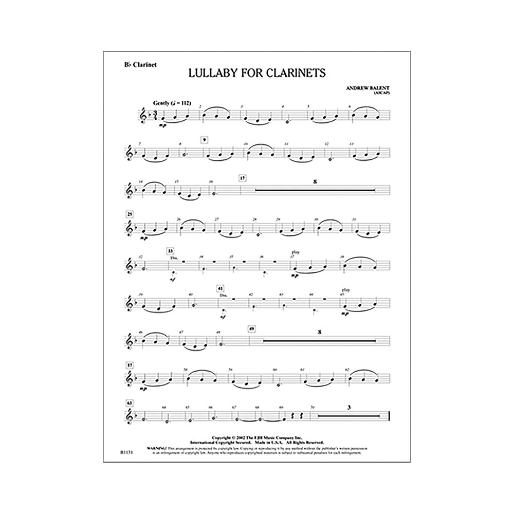 Lullaby for Clarinets