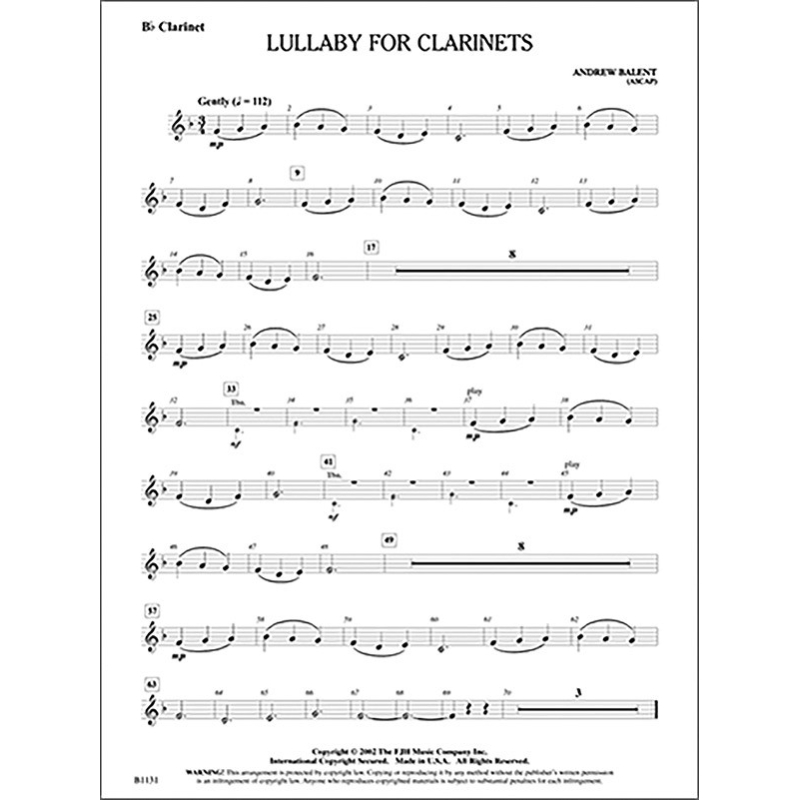Lullaby for Clarinets