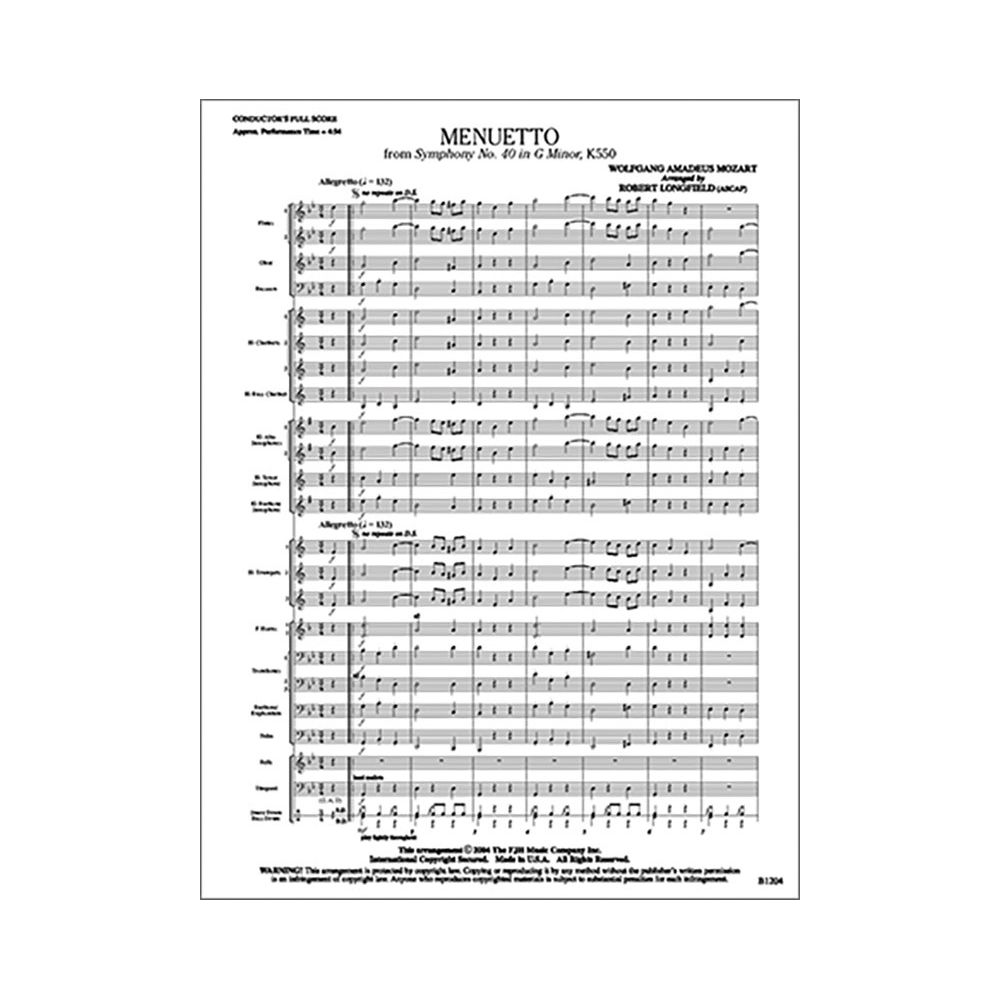 W.A Mozart - Menuetto from Symphony No. 40 in G Minor, K 500
