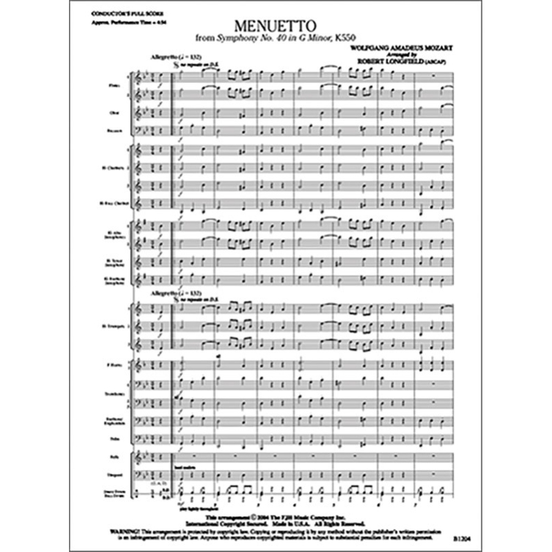 W.A Mozart - Menuetto from Symphony No. 40 in G Minor, K 500