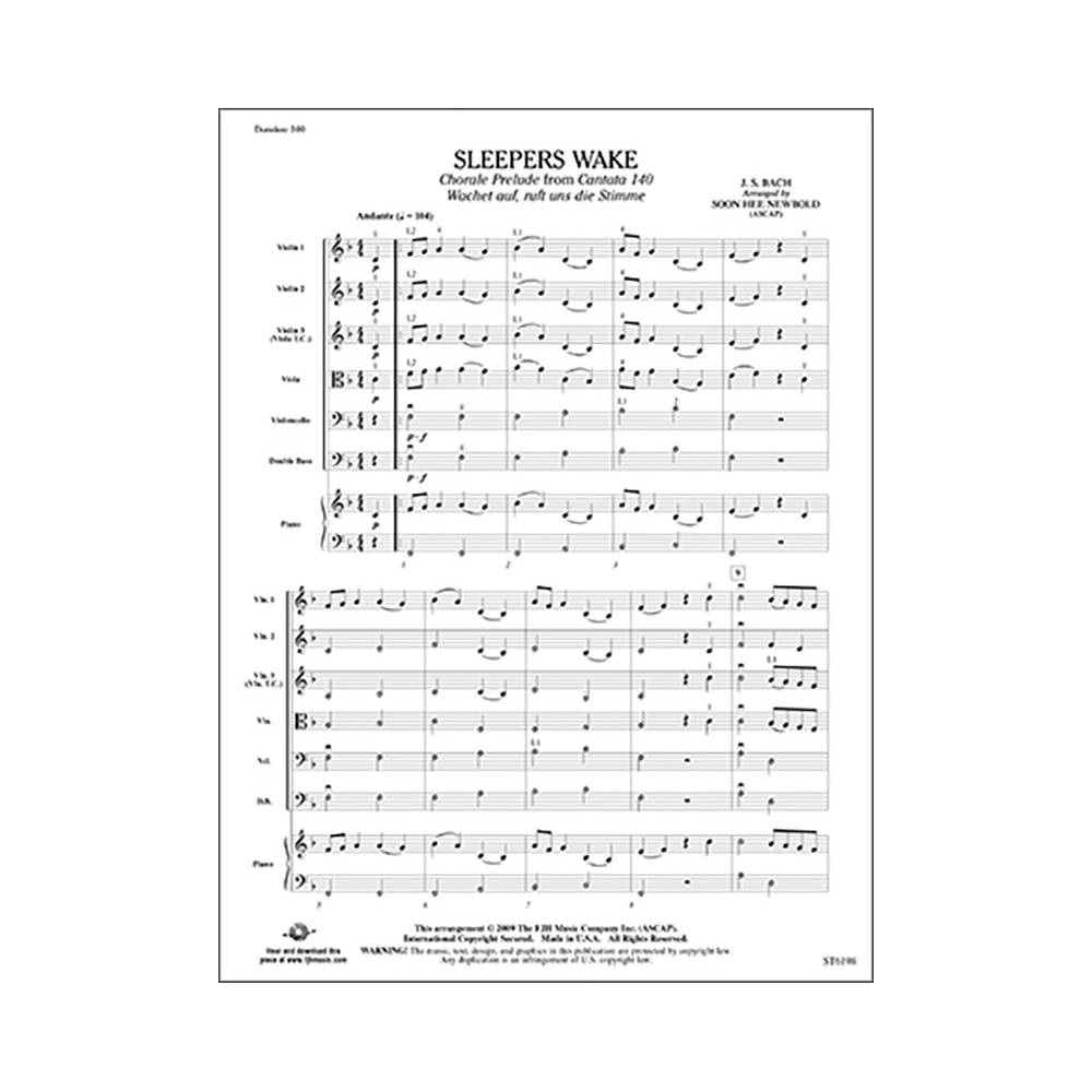 Bach, J.S / Soon Hee Newbold - Sleepers wake