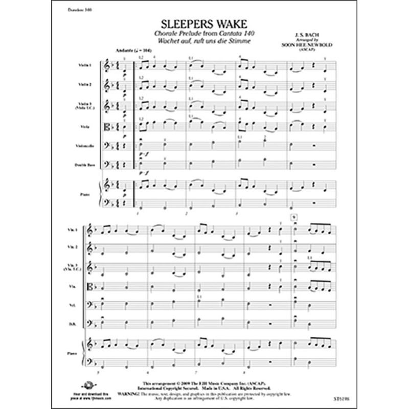 Bach, J.S / Soon Hee Newbold - Sleepers wake