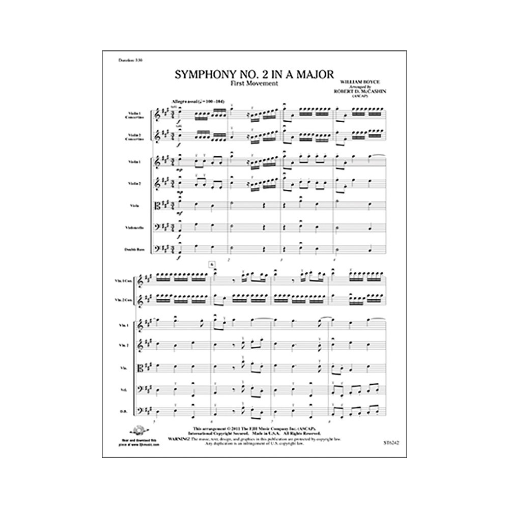 William Boyce - Symphony No2 A Major 1st Movement