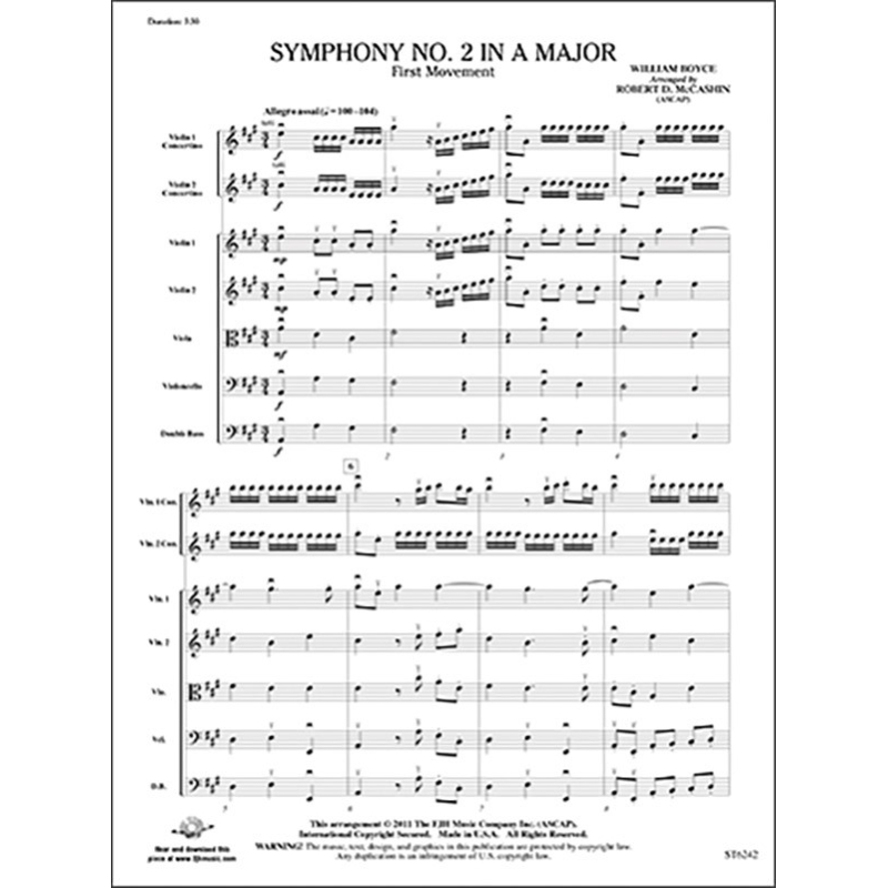 William Boyce - Symphony No2 A Major 1st Movement