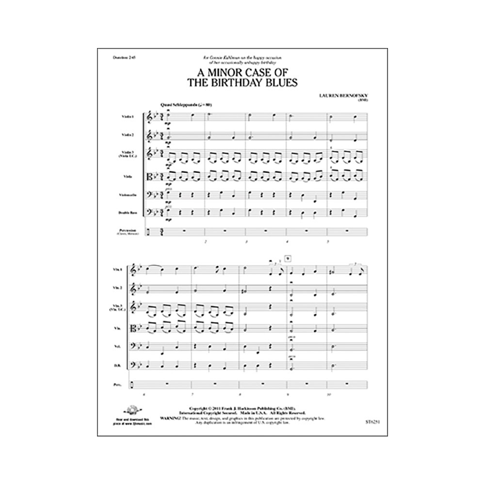 Lauren Bernofsky - A Minor Case Of The Birthday Blues