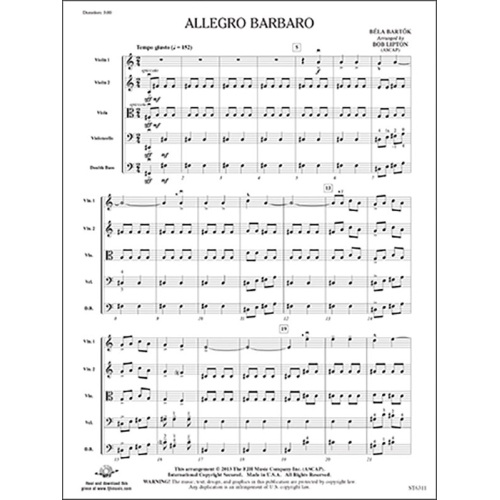 Béla Bartók - Allegro Barbaro