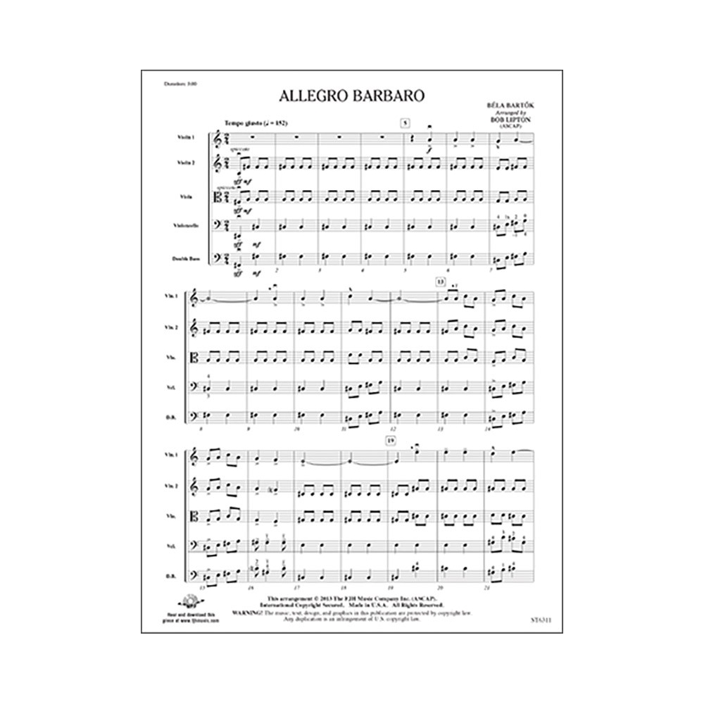 Béla Bartók - Allegro Barbaro