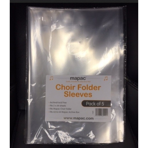 Choir Folder Sleeves For Single Sheets (Pack Of 5)