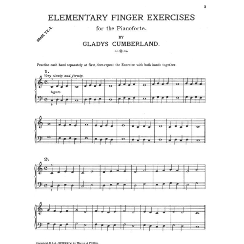 Elementary Finger Exercises - Cumberland, Gladys