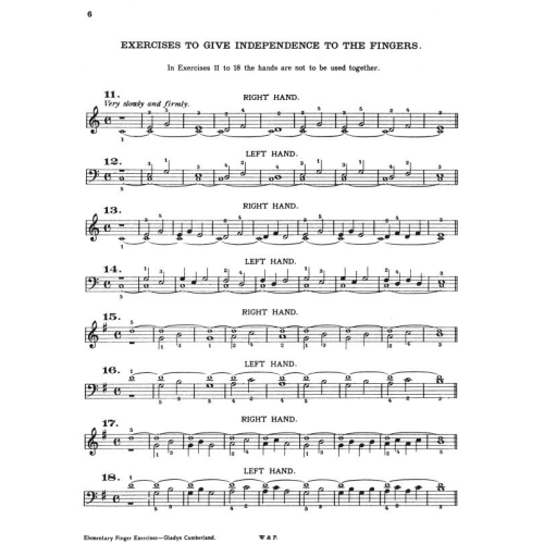 Elementary Finger Exercises - Cumberland, Gladys