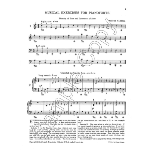 Musical Exercises - Walter Carroll - Piano