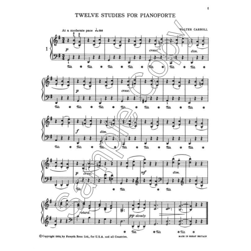 Twelve Studies - Carroll, Walter