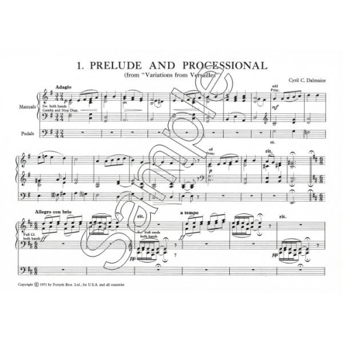 Trio of Organ Pieces - Dalmaine, Cyril