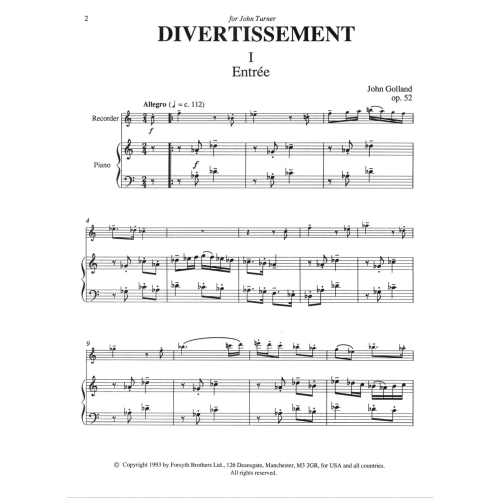 Divertissement - Golland, John