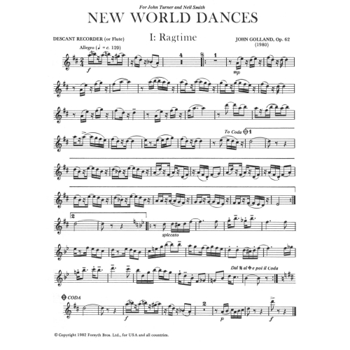 New World Dances - Golland, John