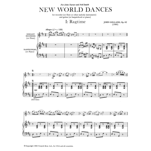 New World Dances - Golland, John