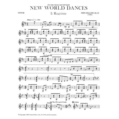 New World Dances - Golland, John