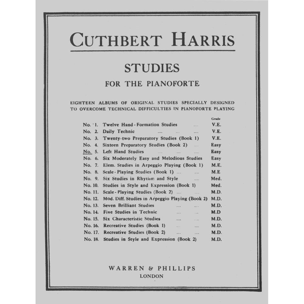 Left Hand Studies - Harris, Cuthbert