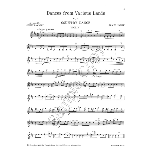 Dances from Various Lands  - Lambert, Cecily