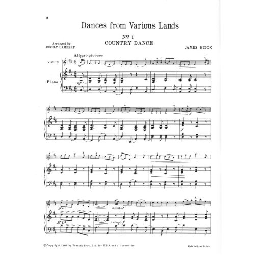 Dances from Various Lands  - Lambert, Cecily