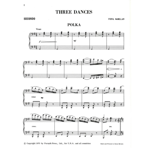 Three Dances - Piano Duet - Macmillan, Fiona