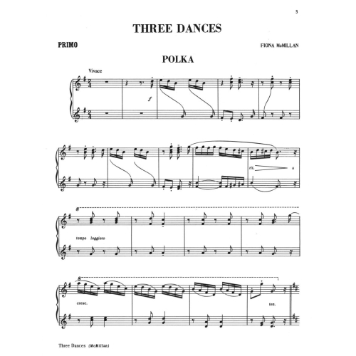 Three Dances - Piano Duet - Macmillan, Fiona