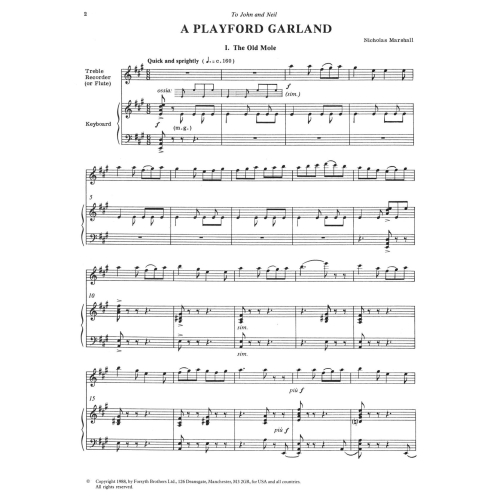 A Playford Garland - Marshall, Nicholas