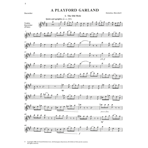 A Playford Garland - Marshall, Nicholas
