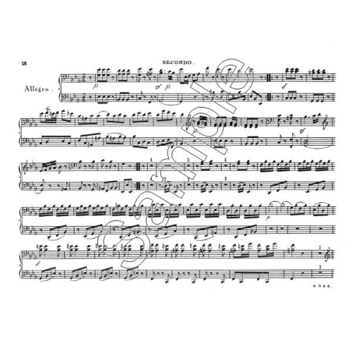 Sonata in E flat - Mozart, Wolfgang Amadeus - Piano Duet - Reduction of String Quartet K614