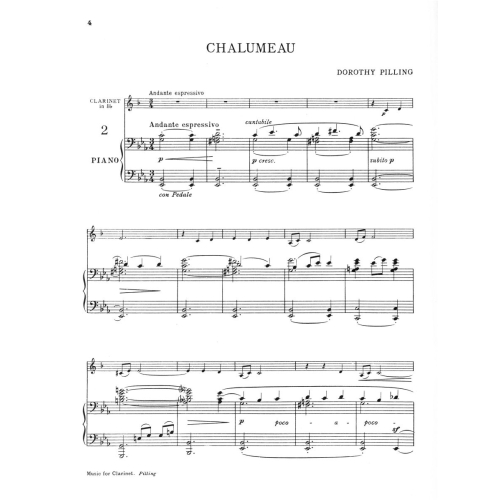 Seven Simple Pieces for Clarinet - Pilling, Dorothy