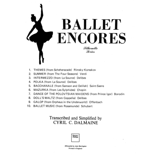 Ballet Encores - Silhouette...