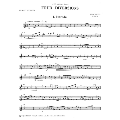 Four Diversions - John Turner