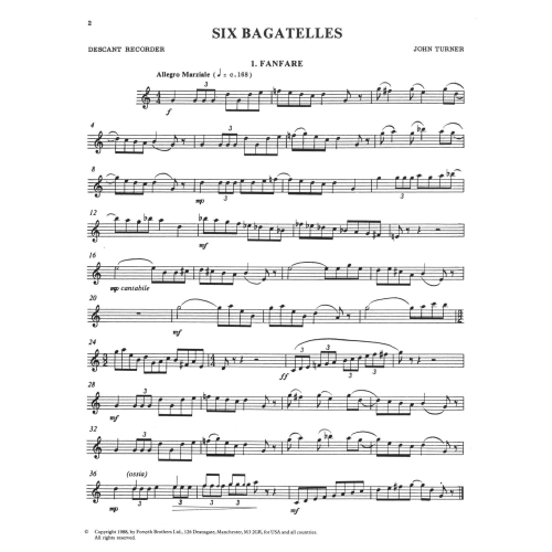 Six Bagatelles - Turner, John