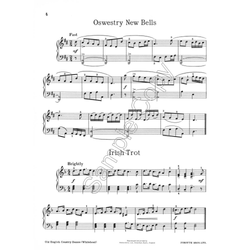 Old English Country Dances - Whitehead, Percy - Piano Solo