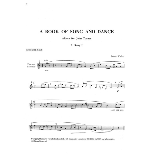 Book of Song and Dance - Walker, Robin