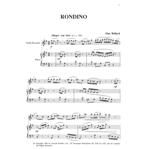 Recital Pieces Vol.2 for Recorder and Piano