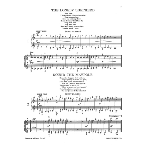 The Lonely Shepherd - The Piano Duets of Walter Carroll - Classic duets for beginners and learners