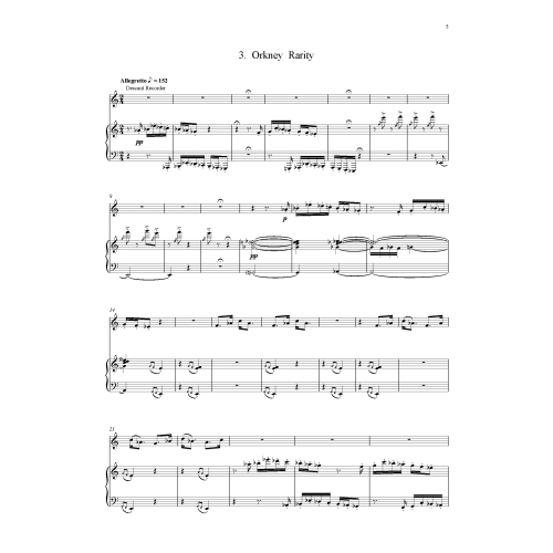 Three Twitchings - Gordon Crosse - Recorder and Piano