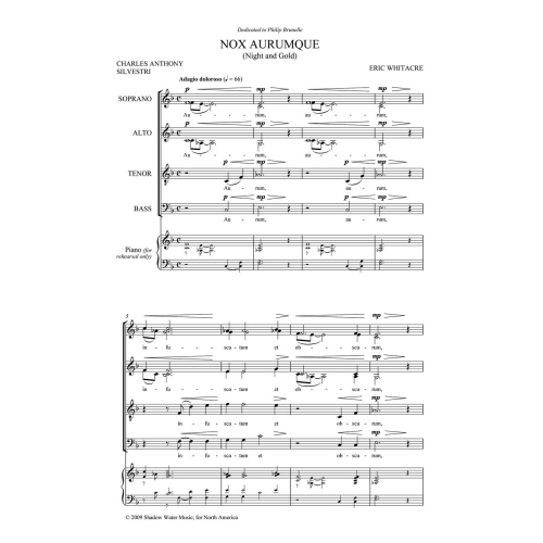 Whitacre, Eric - Nox Aurumque