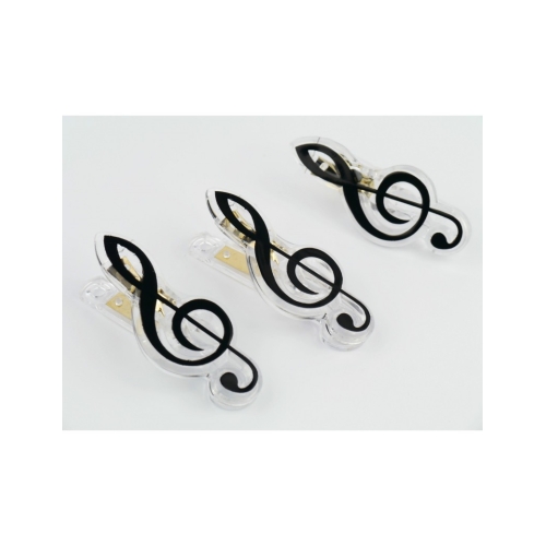 Clip g-clef black 7cm