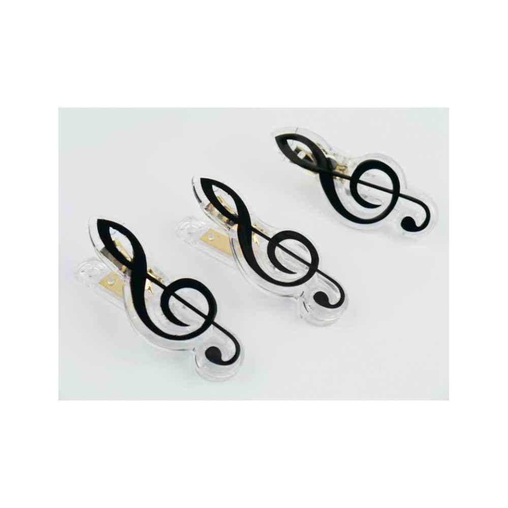 Clip g-clef black 7cm
