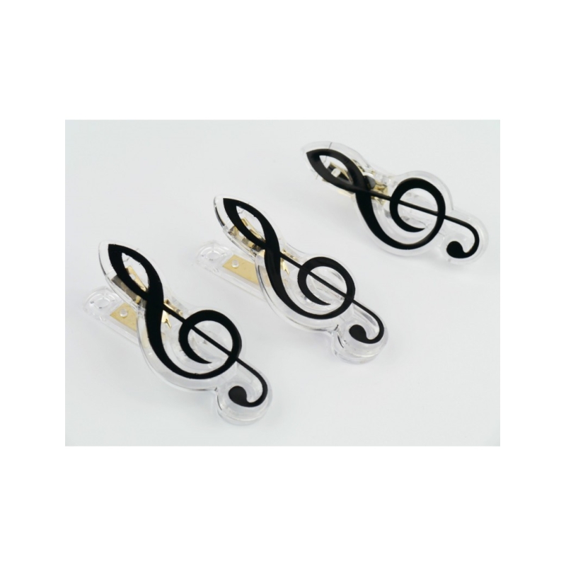 Clip g-clef black 7cm