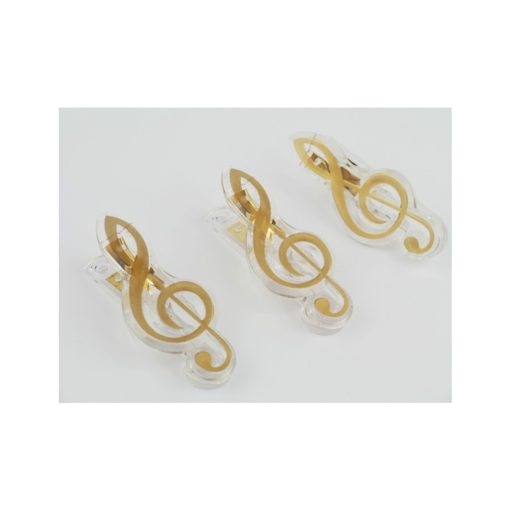 Clip g-clef golden 7cm