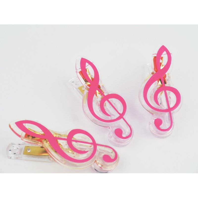 Clip g-clef pink 7cm