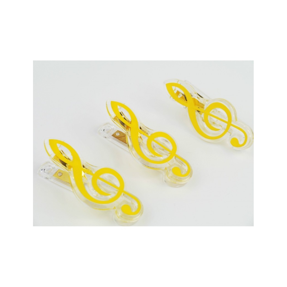 Clip g-clef yellow 7cm