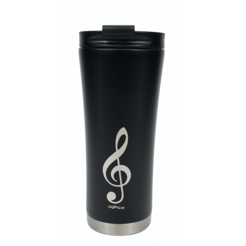 Coffee-to-go thermo mug: g-clef