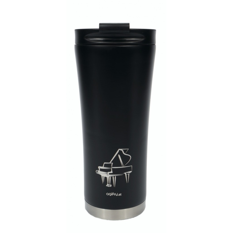 Coffee-to-go thermo mug: grand piano