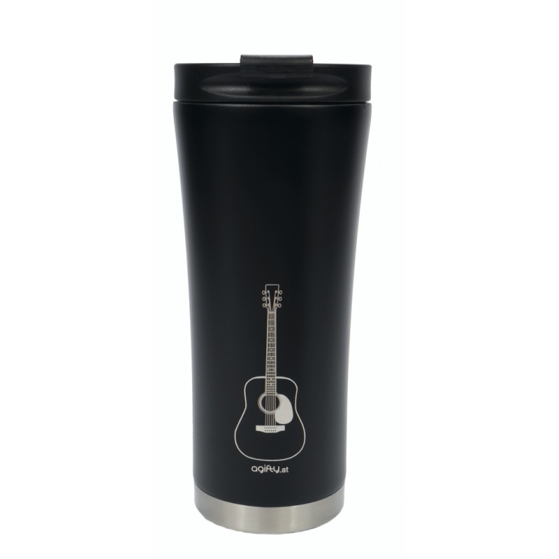 Coffee-to-go thermo mug: guitar