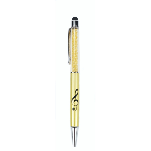 Stylus pen g-clef gold/crystal