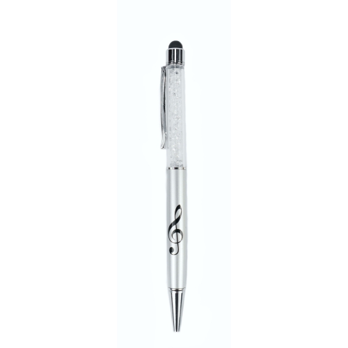 Stylus Pen g-clef silver/crystal